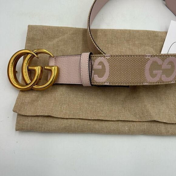 Women’s Gucci, jumbo GG leather/canvas belt size 90 cm made in Italy - Picture 7 of 8